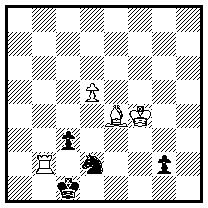 1.Tc2+ Kd1 2.Ta2 c2 3.Lxc2+ Ke2 4.Ld1+ Kxd1 5.Ta6 Ke2 6.Tg6 Kf2 7.d6 Rb3 8.d7 Rc5 9.d8D Re6+ 10.Txe6